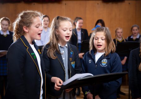 Prep school choir in chapel